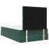 Estructura cama otomana colchones terciopelo verde