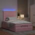 Estructura de cama otomana colchones terciopelo rosa