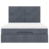 Estructura cama otomana colchones terciopelo gris