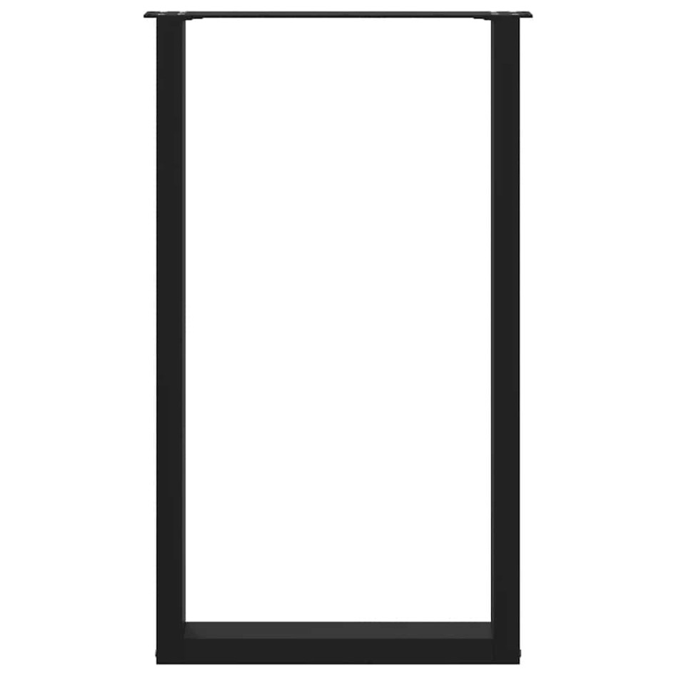 Patas de mesa de centro forma U 2uds acero negro