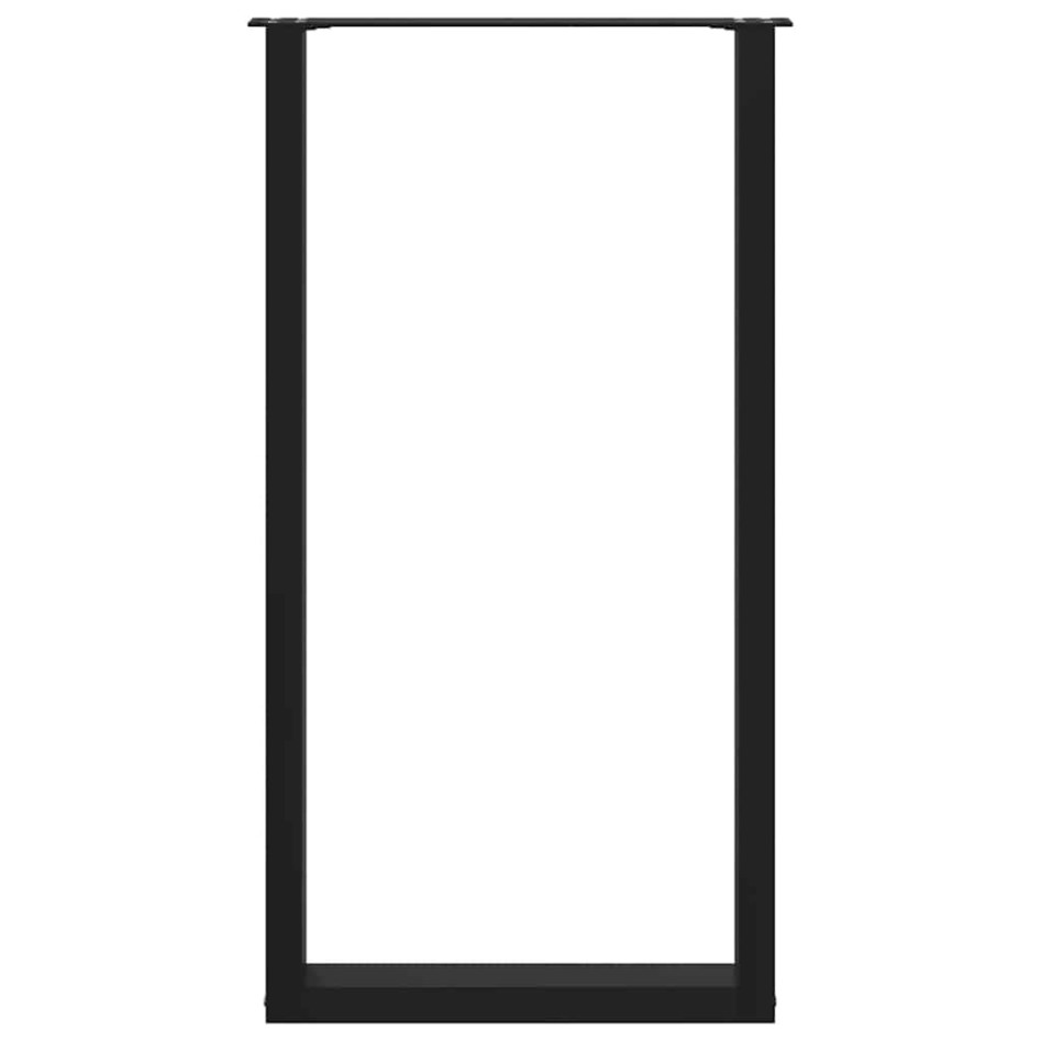 Patas de mesa de centro forma U 2uds acero negro