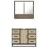 Set de muebles de baño 2 pzas madera contrachapada roble
