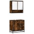 Set de muebles baño 2 pzas madera contrachapada roble