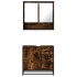 Set de muebles baño 2 pzas madera contrachapada roble