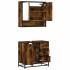 Set de muebles baño 2 pzas madera contrachapada roble