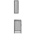 Set de muebles de baño 2 pzas madera contrachapada gris