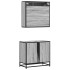 Set de muebles de baño 2 pzas madera contrachapada gris