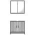 Set de muebles de baño 2 pzas madera contrachapada gris