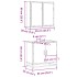 Set de muebles de baño 2 pzas madera contrachapada gris