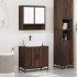 Set de muebles baño 2 pzas madera contrachapada marrón