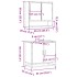 Set de muebles baño 2 pzas madera contrachapada marrón