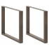 Patas mesa comedor forma U 3uds acero natural 100x(72-73)