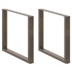 Patas mesa comedor forma U 3uds acero natural 100x(72-73) cm