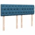 Estructura de cama otomana con colchón azul oscuro 140x200