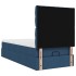 Cama otomana con colchón tela azul 100x200