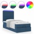 Cama otomana con colchón y luces LED azul 100x200 cm