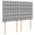 Estructura cama otomana con colchón tela gris claro 140x190