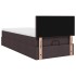Cama otomana con colchón marrón oscuro 100x200 cm