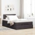 Cama otomana con colchón marrón oscuro 120x200 cm