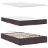 Cama otomana con colchón marrón oscuro 120x200 cm