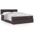 Cama otomana con colchón marrón oscuro 140x190 cm