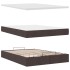 Cama otomana con colchón marrón oscuro 140x190 cm