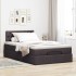 Cama otomana con colchón marrón oscuro 120x200 cm