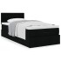 Cama otomana con colchón negra 90x200 cm