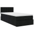 Cama otomana con colchón negra 90x200 cm