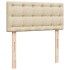 Cama otomana con colchón de tela color crema 100x200