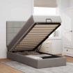 Cama otomana con colchón topo 90x200 cm tela