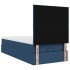 Cama otomana con colchón tela azul 100x200