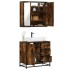 Set de muebles baño 2 pzas madera contrachapada roble