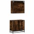 Set de muebles baño 2 pzas madera contrachapada roble