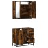 Set de muebles baño 2 pzas madera contrachapada roble