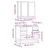 Set de muebles baño 2 pzas madera contrachapada marrón