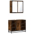 Set de muebles baño 2 pzas madera contrachapada roble