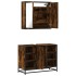Set de muebles baño 2 pzas madera contrachapada roble