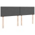 Estructura cama otomana colchón tela gris oscuro 160x200