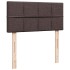 Estructura cama otomana colchón tela marrón oscuro 90x190