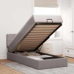 Cama otomana con colchón topo 90x200 cm tela