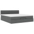 Estructura cama otomana colchón tela gris oscuro 160x200