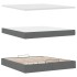 Estructura cama otomana colchón tela gris oscuro 160x200