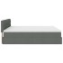 Estructura cama otomana colchón tela gris oscuro 160x200