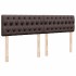 Estructura cama otomana colchón tela marrón oscuro 160x200