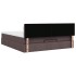 Estructura cama otomana colchón tela marrón oscuro 160x200