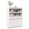 Aparador alto de madera maciza de pino blanco 89x34x116,5 cm