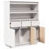 Aparador alto de madera maciza de pino blanco 89x34x116,5