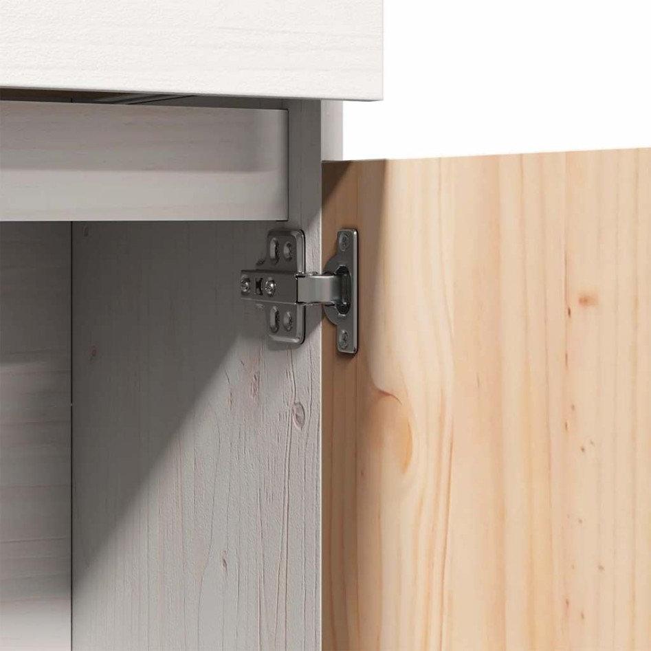 Aparador alto de madera maciza de pino blanco 89x34x116,5