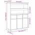 Aparador alto de madera maciza de pino blanco 89x34x116,5